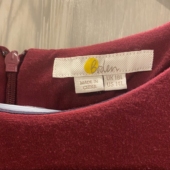 Preowned Women’s Alexis Boden Knit Dress Wine Colored Size 14L - Picture 6 of 7